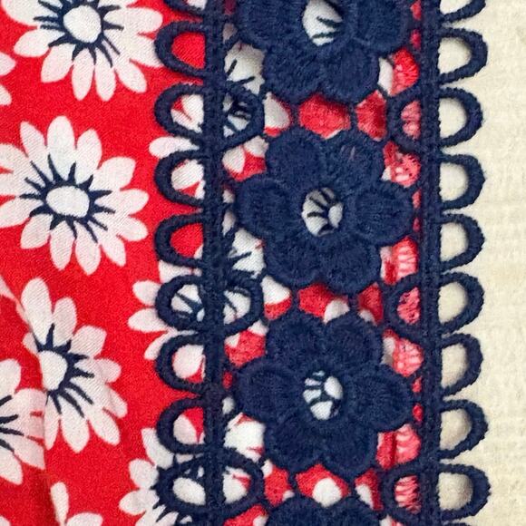 Tory Burch Primrose Beach Pants Nantucket Red Tassel Sz XS NWT Flaw Red Bleed - Picture 5 of 9